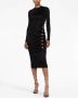 Versace Uitgesneden midi-jurk Zwart - Thumbnail 2