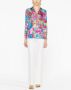 Versace x Dua Lipa zijden blouse met bloemenprint Blauw - Thumbnail 2