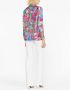 Versace x Dua Lipa zijden blouse met bloemenprint Blauw - Thumbnail 3