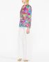 Versace x Dua Lipa zijden blouse met bloemenprint Blauw - Thumbnail 4
