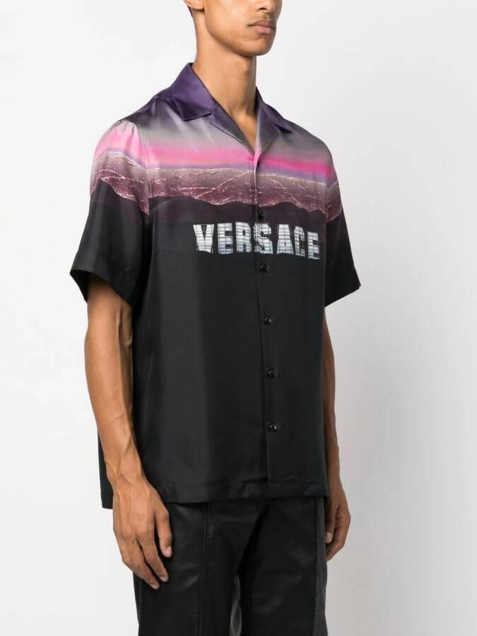 Versace Hills zijden overhemd Zwart