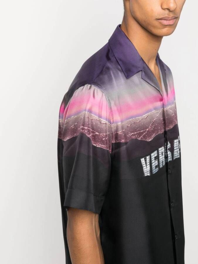 Versace Hills zijden overhemd Zwart