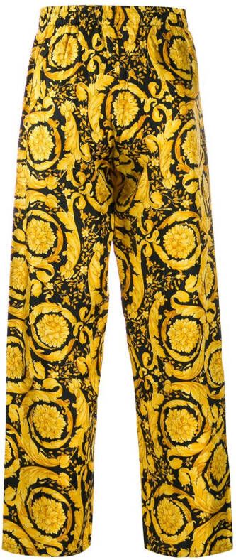 Versace Zijden pyjamabroek Zwart