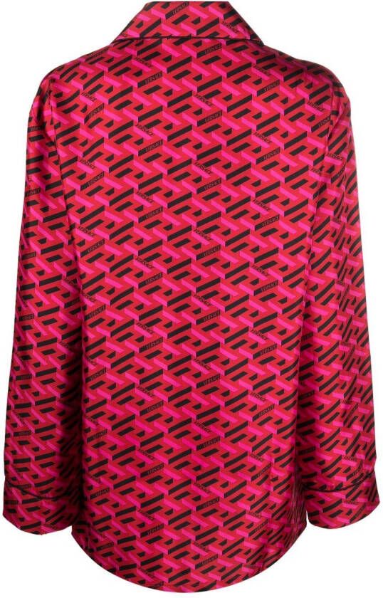 Versace Zijden pyjamatop Rood