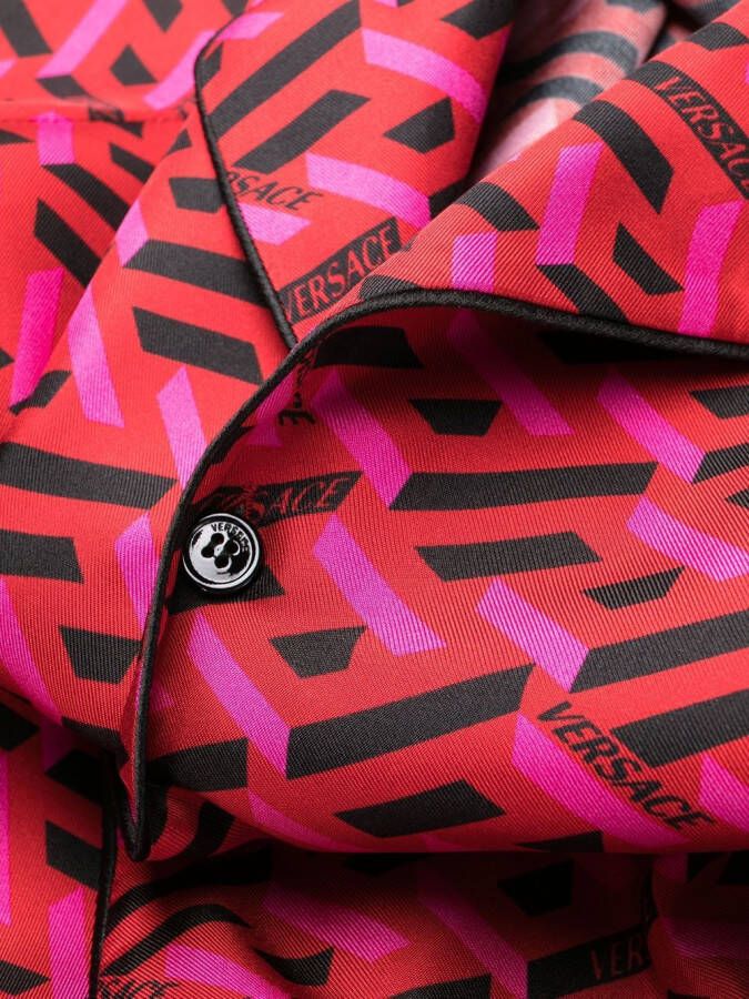 Versace Zijden pyjamatop Rood