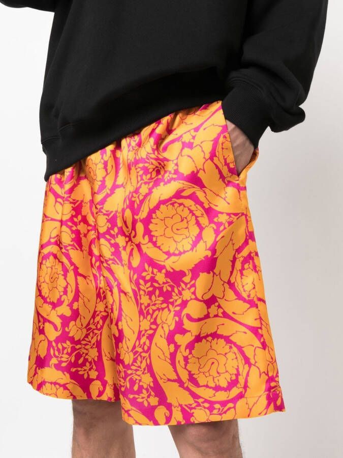 Versace Zijden shorts Oranje