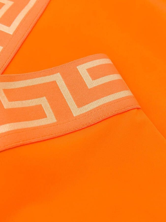 Versace Zwembroek met Griekse print Oranje