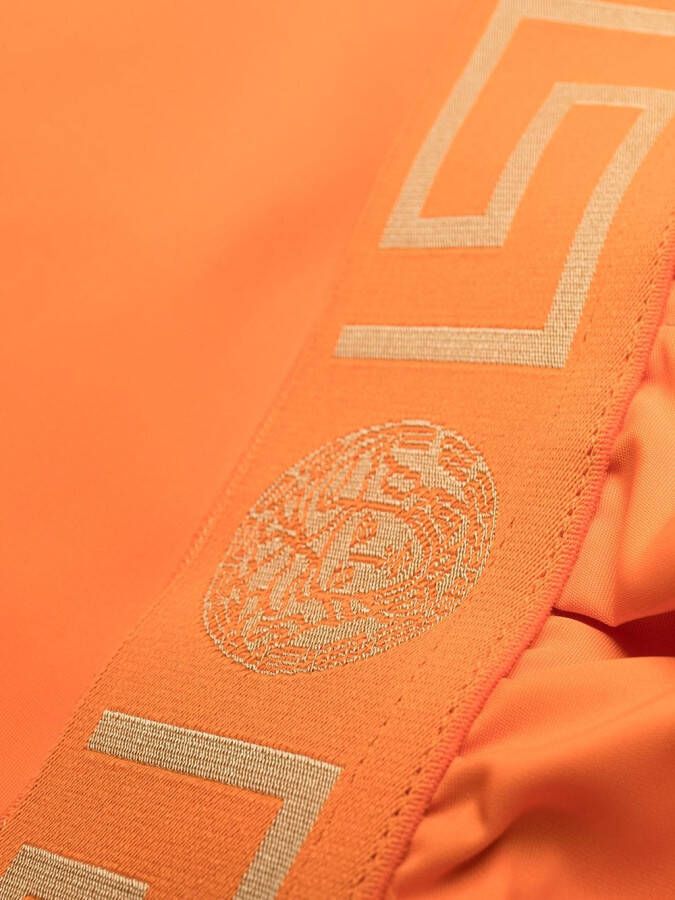 Versace Zwembroek met Greca tailleband Oranje