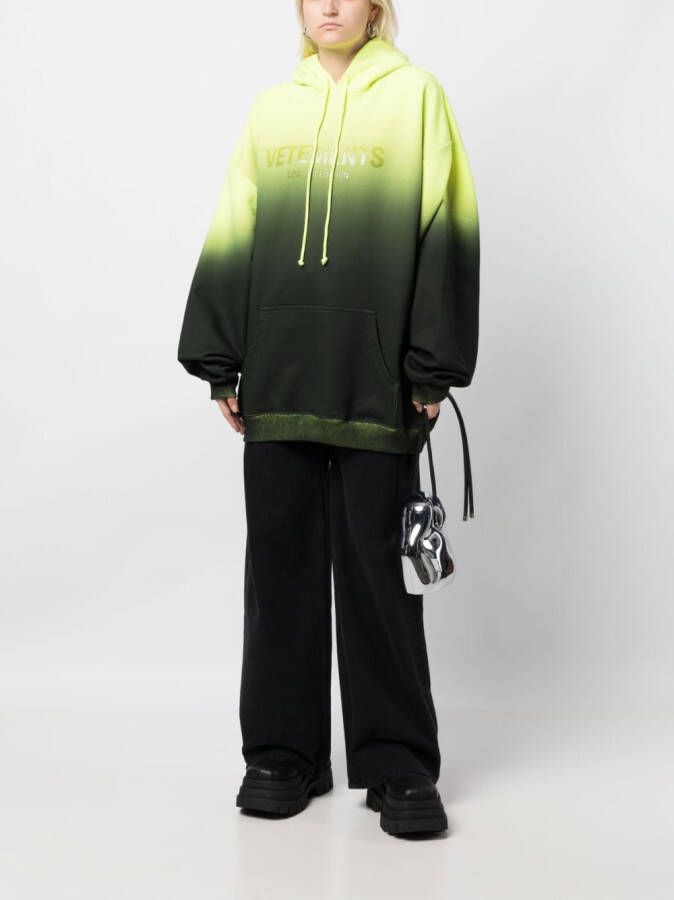 VETEMENTS x Evian hoodie met kleurverloop Geel