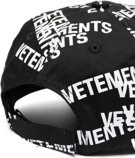 VETEMENTS Honkbalpet met logo Zwart