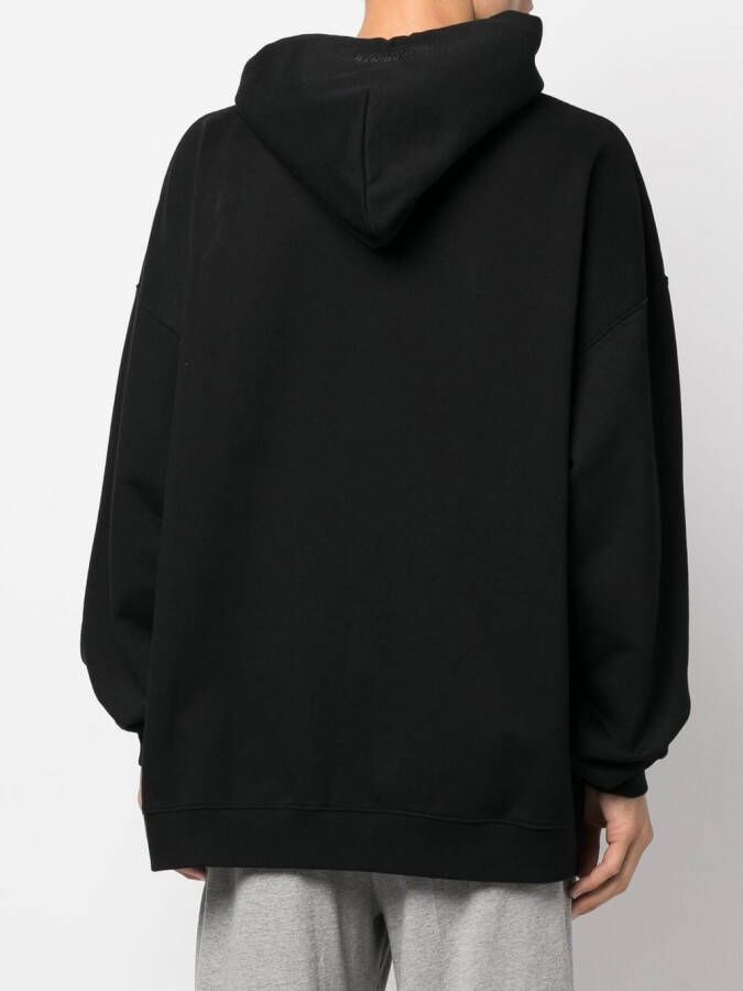VETEMENTS Hoodie met geborduurd logo Zwart