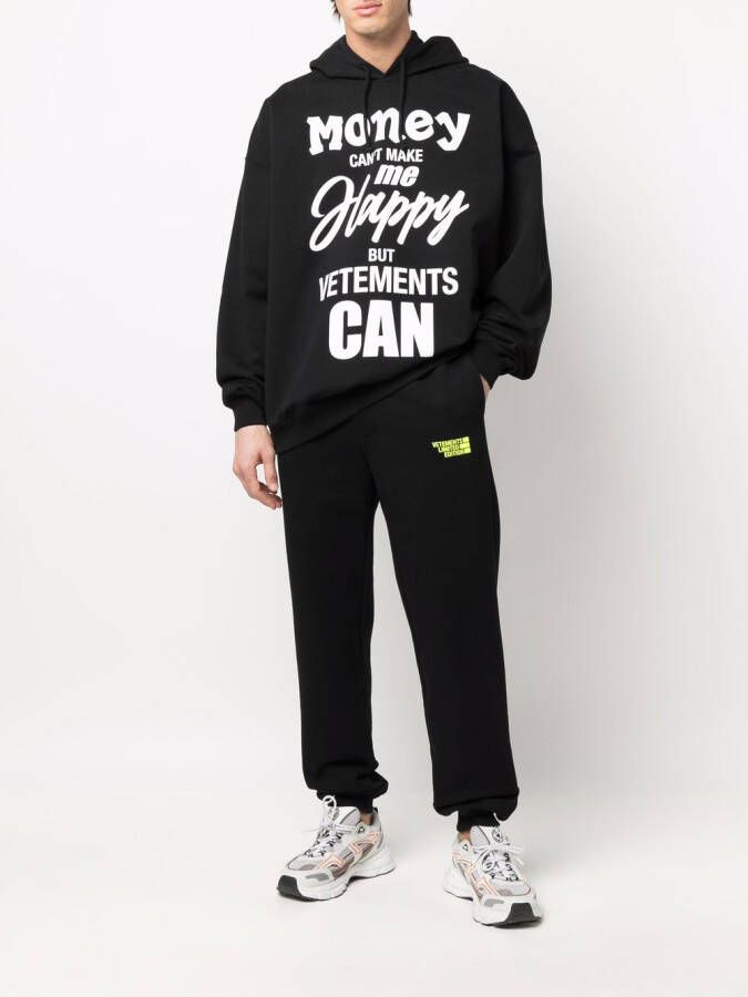 VETEMENTS Hoodie met print Zwart