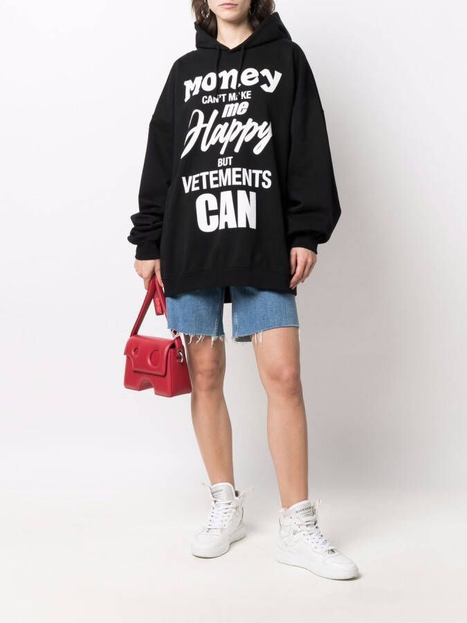 VETEMENTS Hoodie met print Zwart