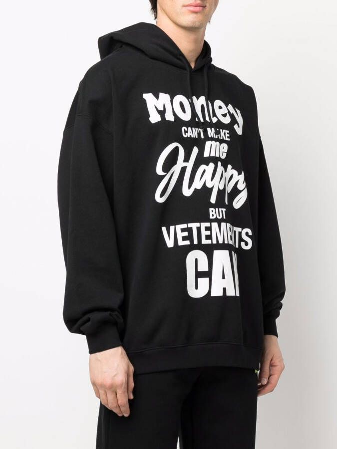 VETEMENTS Hoodie met print Zwart