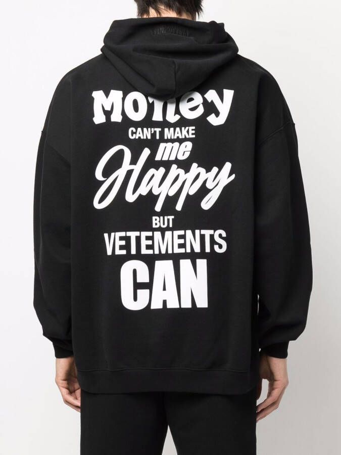VETEMENTS Hoodie met print Zwart