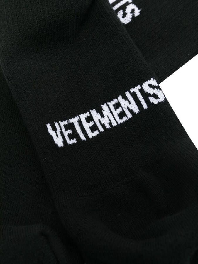 VETEMENTS Intarsia sokken Zwart