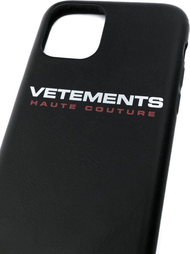 VETEMENTS iPhone 11 Pro hoesje met logoprint Zwart