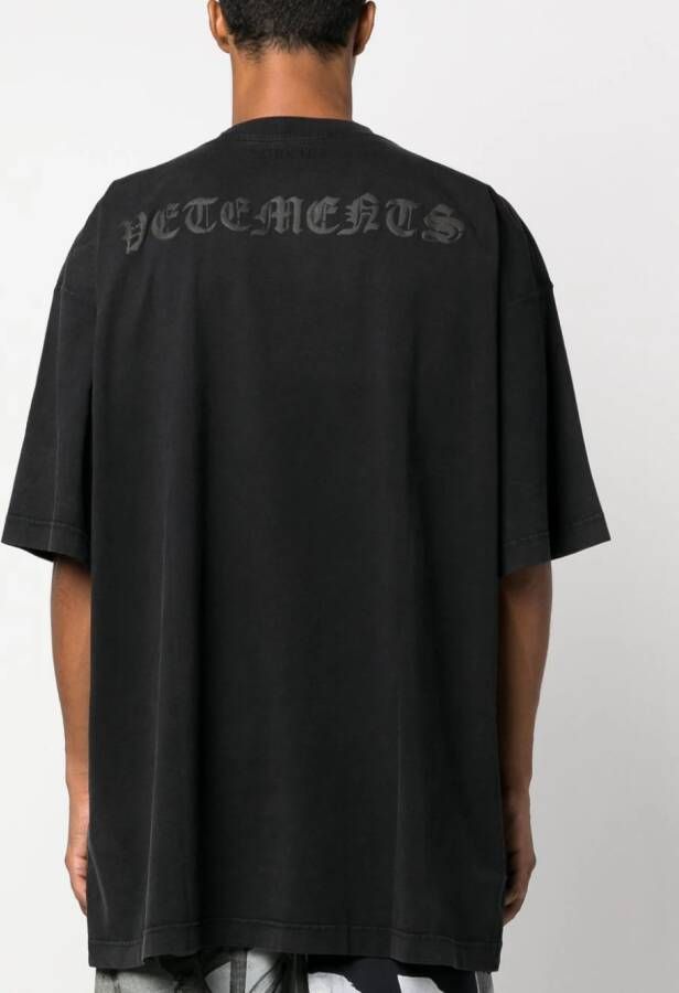 VETEMENTS T-shirt met print Zwart