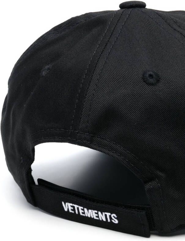 VETEMENTS Honkbalpet met logoprint Zwart
