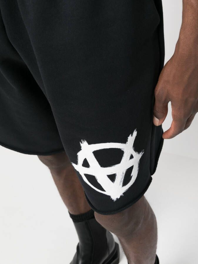 VETEMENTS Bermuda shorts met logoprint Zwart