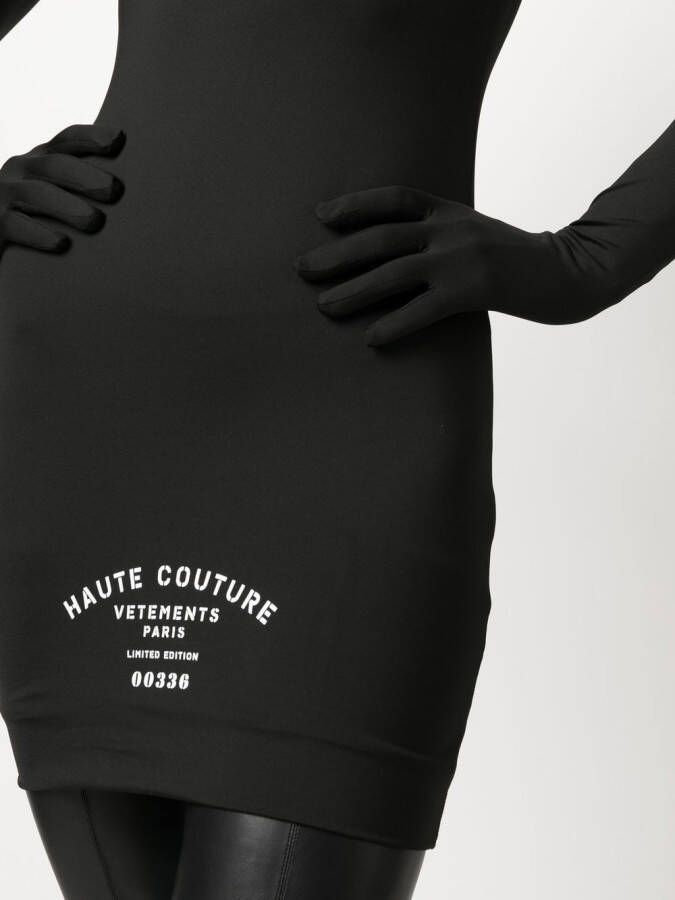 VETEMENTS Mini-jurk met logoprint Zwart