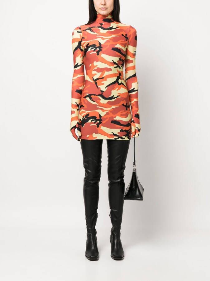VETEMENTS Mini-jurk met print Oranje