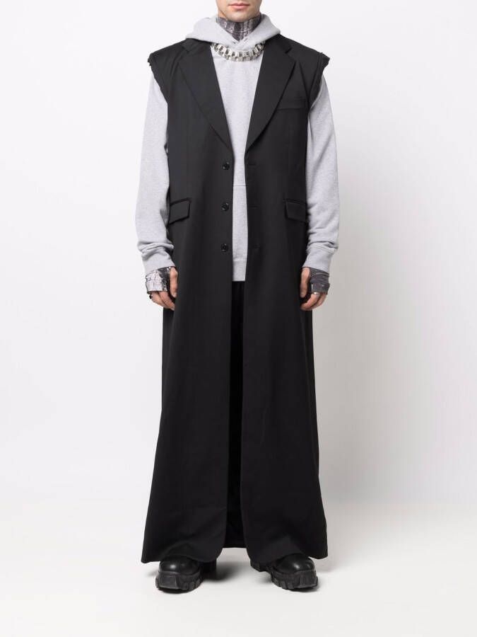 VETEMENTS Mouwloze jas Zwart