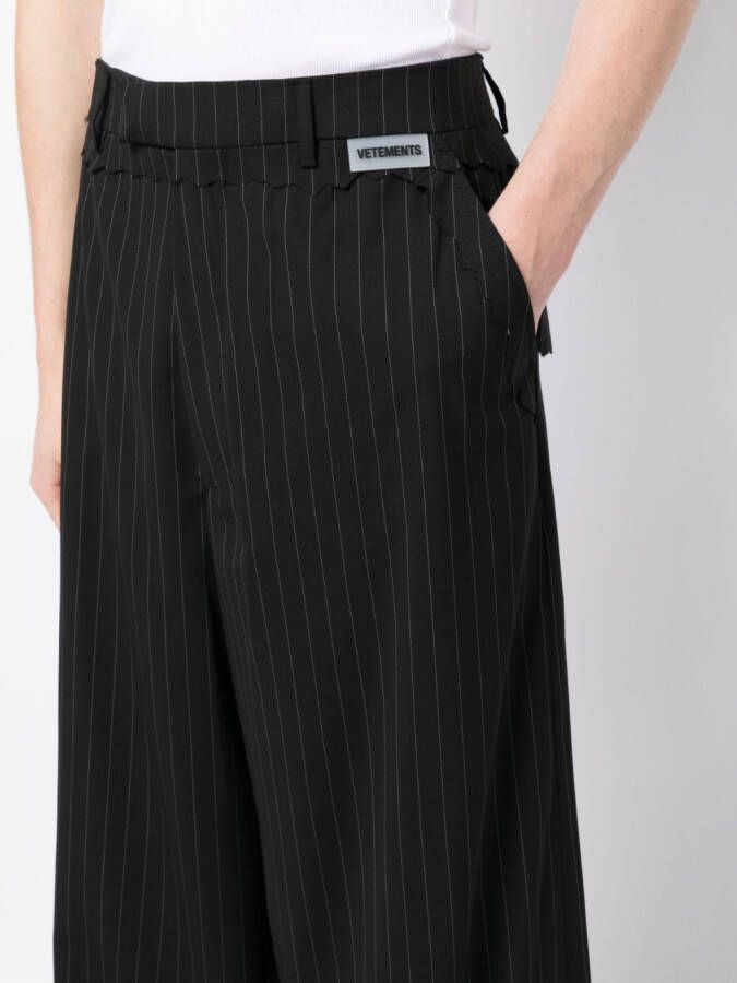 VETEMENTS Broek met wijde pijpen Zwart