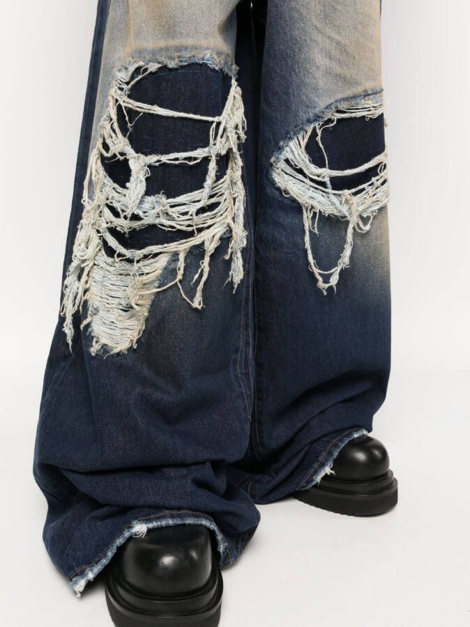 VETEMENTS Jeans met wijde pijpen Blauw
