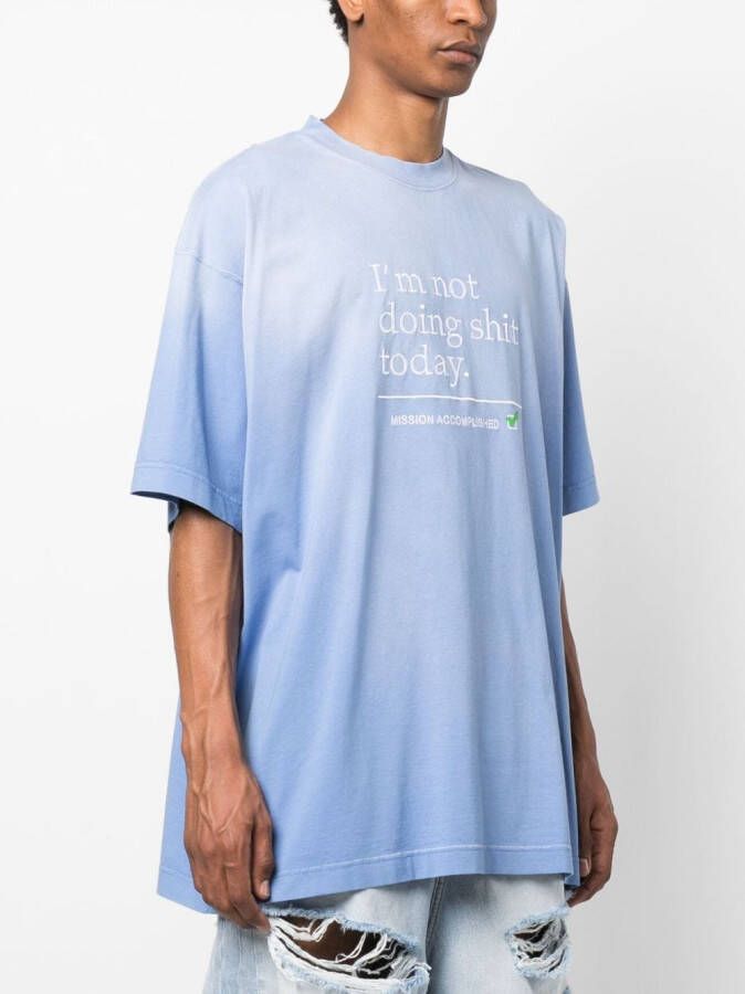 VETEMENTS T-shirt met print Blauw