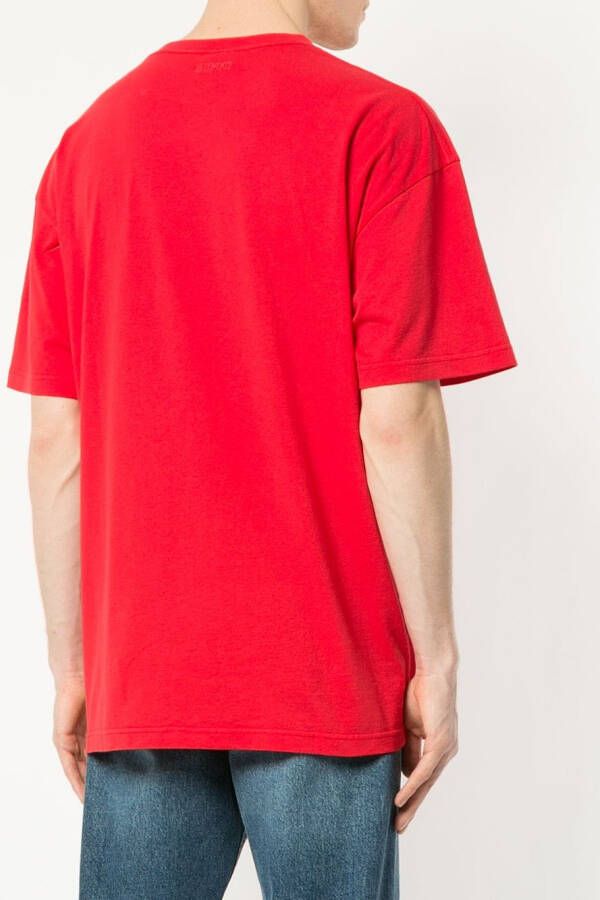 VETEMENTS T shirt met stripprint Rood