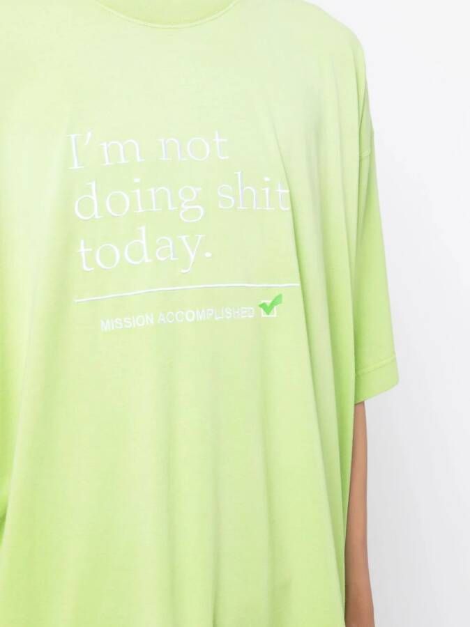 VETEMENTS T-shirt met tekst Groen