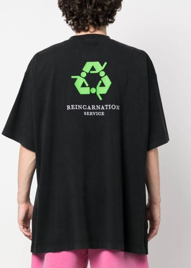 VETEMENTS T-shirt met tekst Zwart