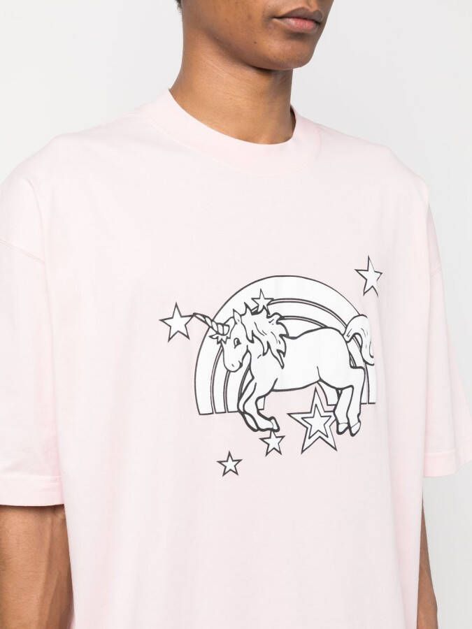 VETEMENTS T-shirt met print Roze