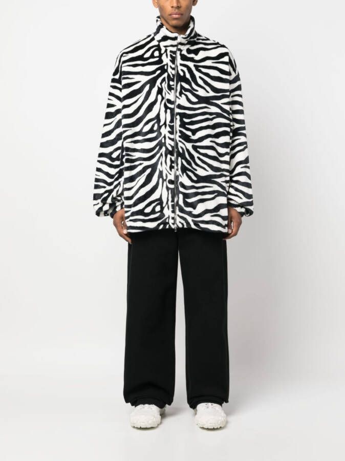 VETEMENTS Jas met zebraprint Zwart