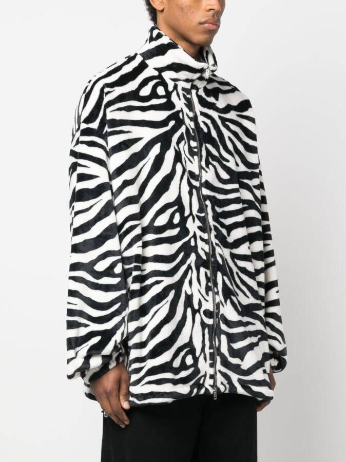 VETEMENTS Jas met zebraprint Zwart