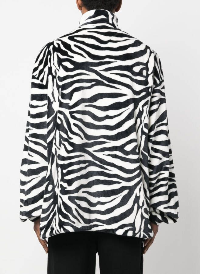 VETEMENTS Jas met zebraprint Zwart