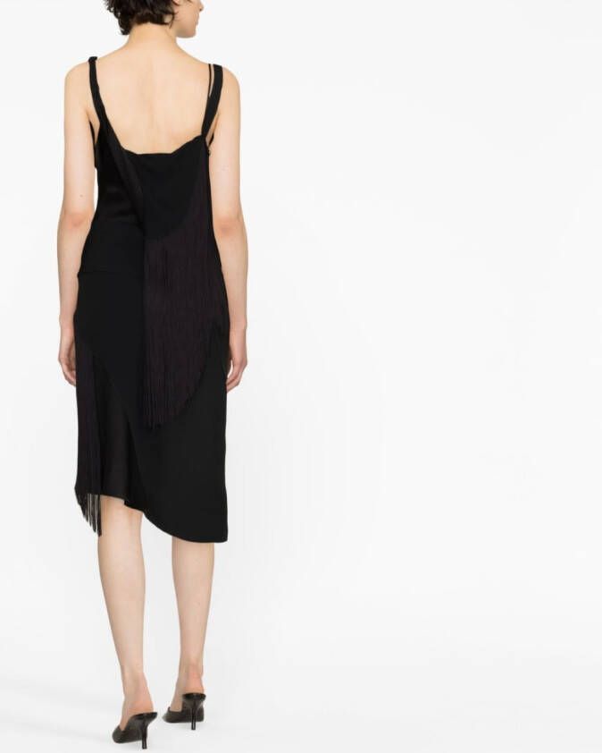 Victoria Beckham Jurk met franje Zwart