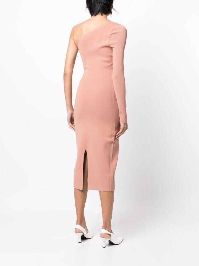 Victoria Beckham Asymmetrische jurk Bruin