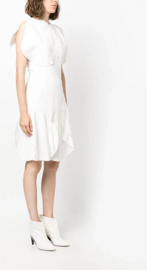 Victoria Beckham Asymmetrische mini-jurk Wit