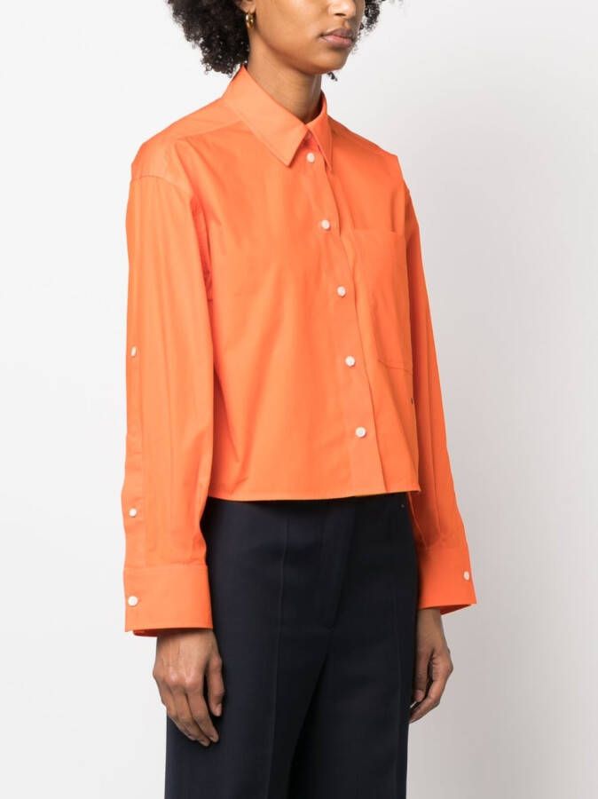 Victoria Beckham Cropped blouse Oranje