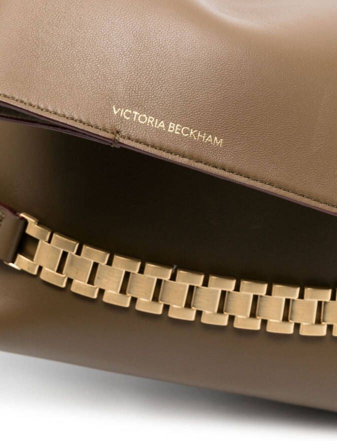 Victoria Beckham Clutch met ketting Bruin