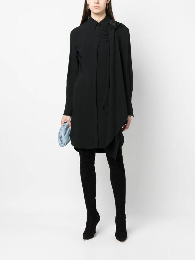 Victoria Beckham Zijden blousejurk Zwart