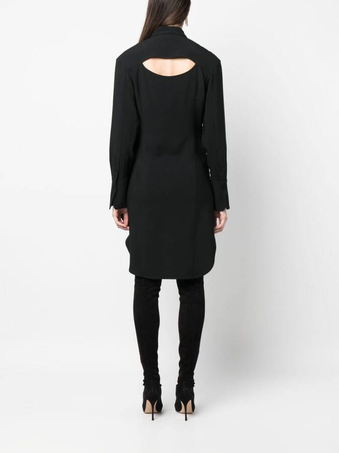 Victoria Beckham Zijden blousejurk Zwart