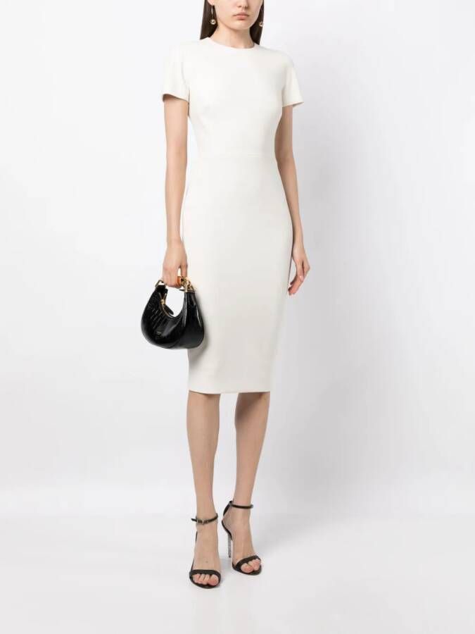 Victoria Beckham Midi-jurk van crêpe Wit