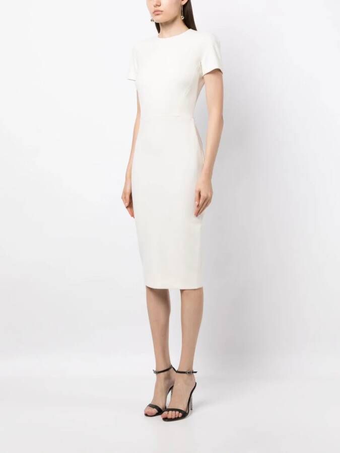 Victoria Beckham Midi-jurk van crêpe Wit