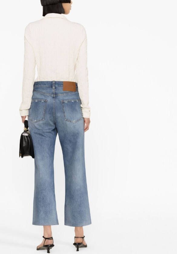 Victoria Beckham Cropped jeans Blauw