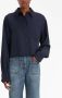 Victoria Beckham Cropped blouse Blauw - Thumbnail 5