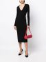 Victoria Beckham Midi-jurk met diepe V-hals Zwart - Thumbnail 2