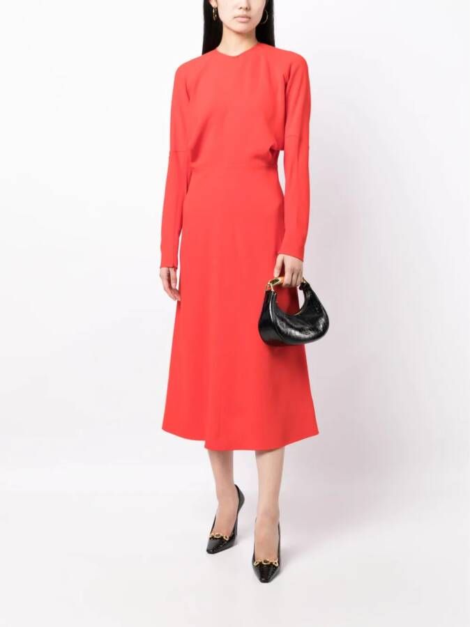 Victoria Beckham Getailleerde jurk Rood